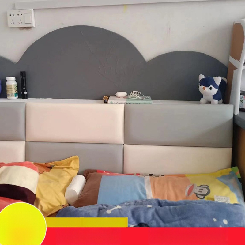 Vaikų apsauginė minkšta sieninė kilimėlis su lipnia tatami baze galvai ir nugarai — PVC medžiaga, animacinio stiliaus, vienos spalvos raštas, pritaikoma, tinkama svetainei, miegamajam, lauke ir restoranams