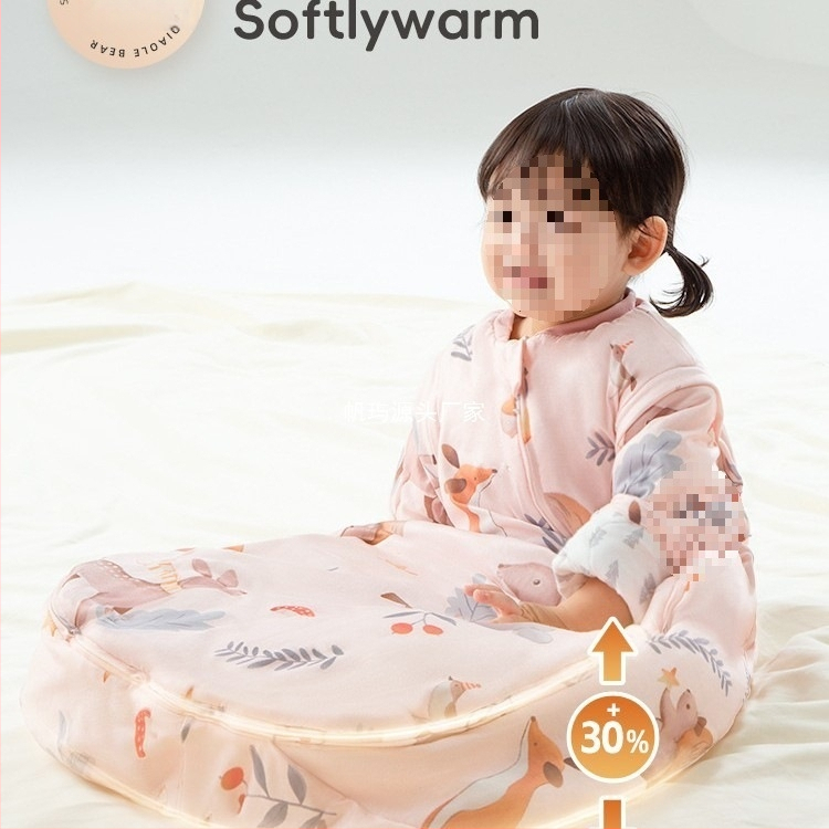 Baba hálózsák ősz–télre, vastagított, tiszta pamut anyag, kasmír töltés