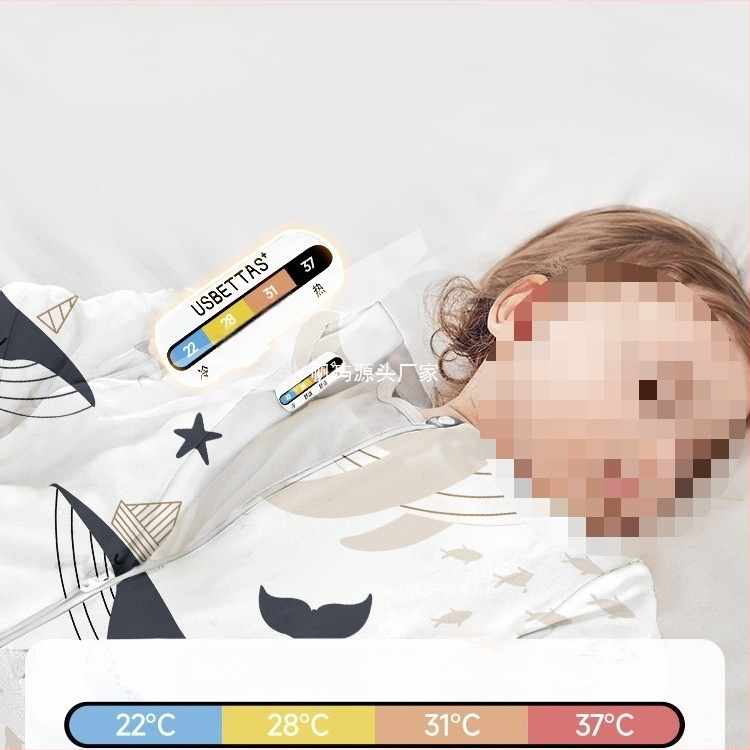 Baba hálózsák ősz–télre, vastagított, tiszta pamut anyag, kasmír töltés