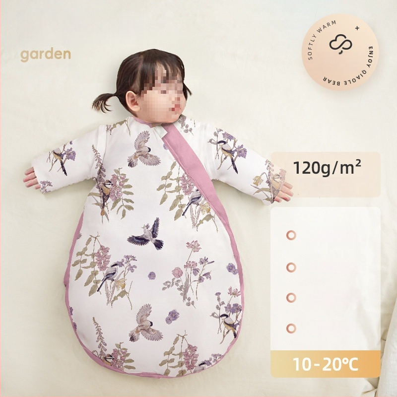 Baba hálózsák ősz–télre, vastagított, tiszta pamut anyag, kasmír töltés