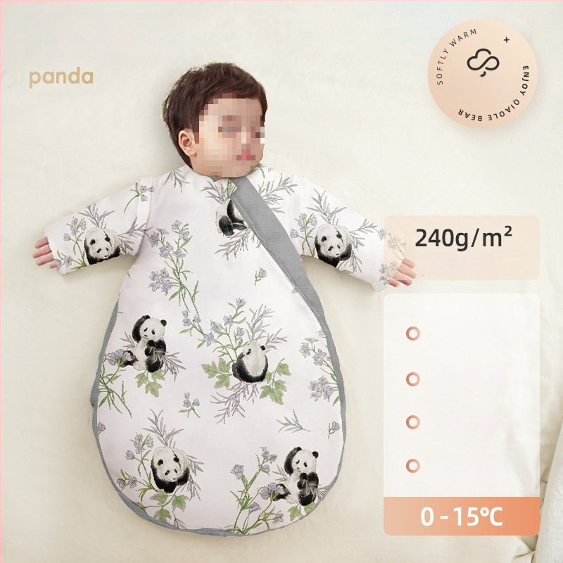 Baba hálózsák ősz–télre, vastagított, tiszta pamut anyag, kasmír töltés