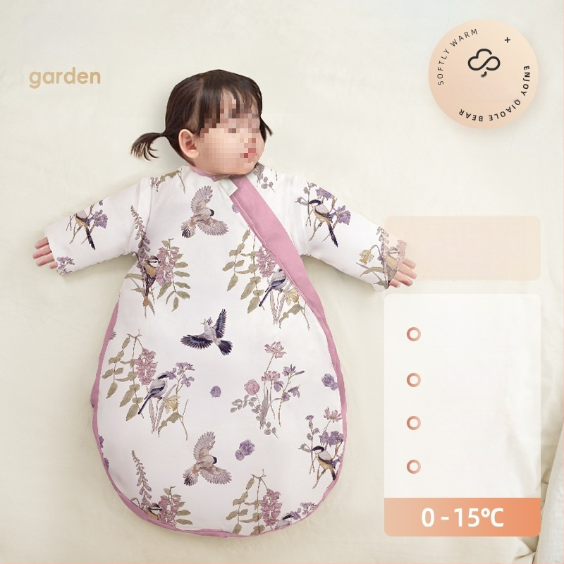 Baba hálózsák ősz–télre, vastagított, tiszta pamut anyag, kasmír töltés