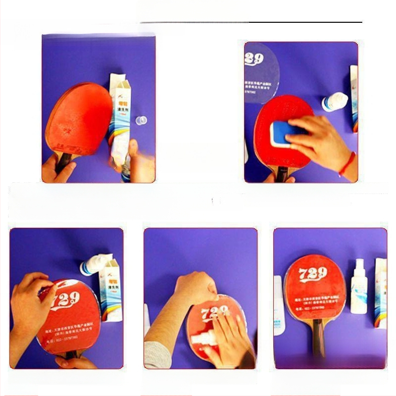 Cool Sleep Stalo teniso raketės gumos valymo ir priežiūros skystis su putų šluoste – viskozės didinimo komplektas