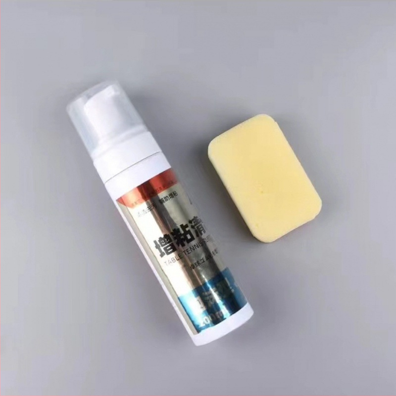 Cool Sleep Stalo teniso raketės gumos valymo ir priežiūros skystis su putų šluoste – viskozės didinimo komplektas