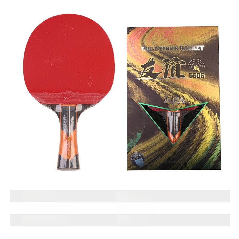 Galda tenisa rakete ar divpusēju pretlīmējošu gumiju, pamats no poplera koka, horizontāla rokture, apstrādes pielāgošana, izdrukāts logotips.