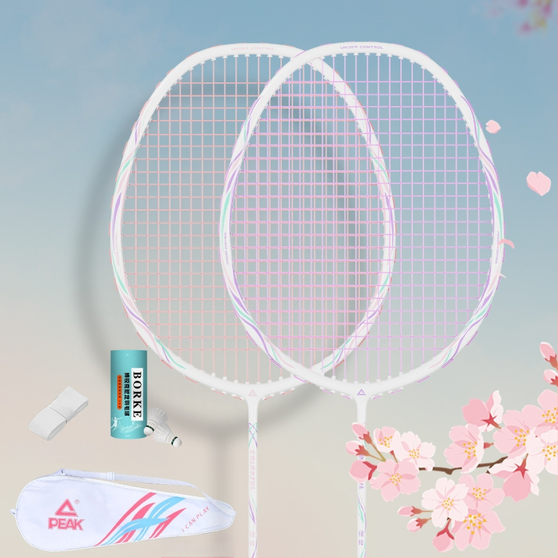 Badmintona rakete ar oglekļa šķiedras rāmi (svars 85-89 g; rokturis G5; tiešais sitiens; vidēja stingrība)