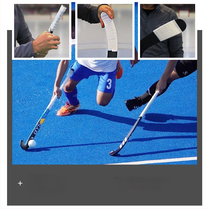 Памучна хокей лента за захват на стика – износоустойчива противохлъзгаща лента за хокей и хокей на лед, кутия 100 броя, защита на дланта, лакътя и глезена