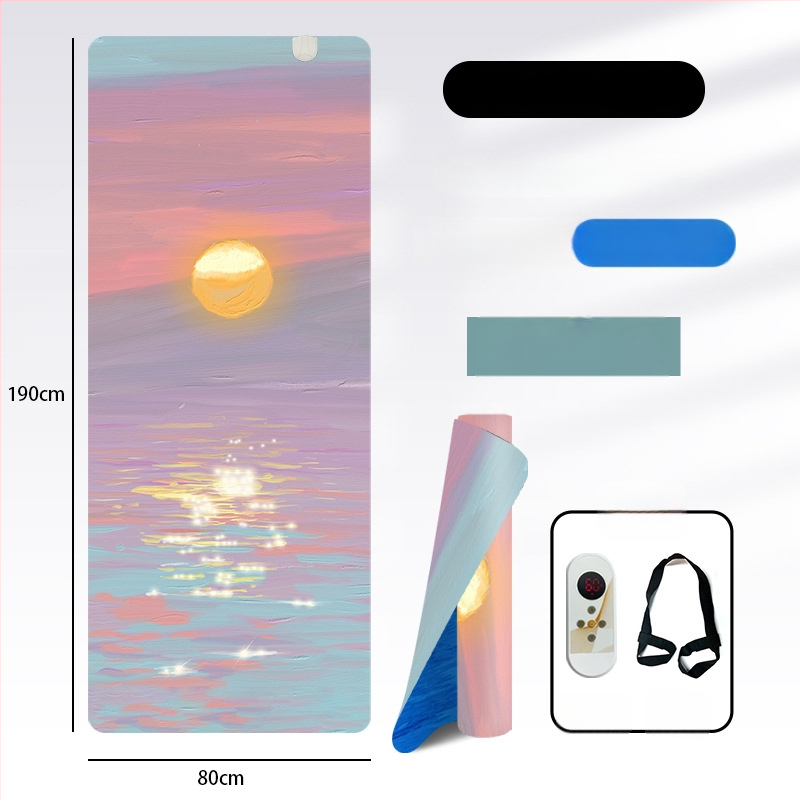 Grafēna apkures jogas paklājs, PU+gumijas konstrukcija, neslīdošs, 5 mm, 3500 g