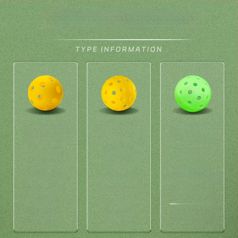 Iekštelpu pickleball bumbu komplekts – 26/40 caurumu, TPE/PE materiāls, viengabala rotomoldēta konstrukcija