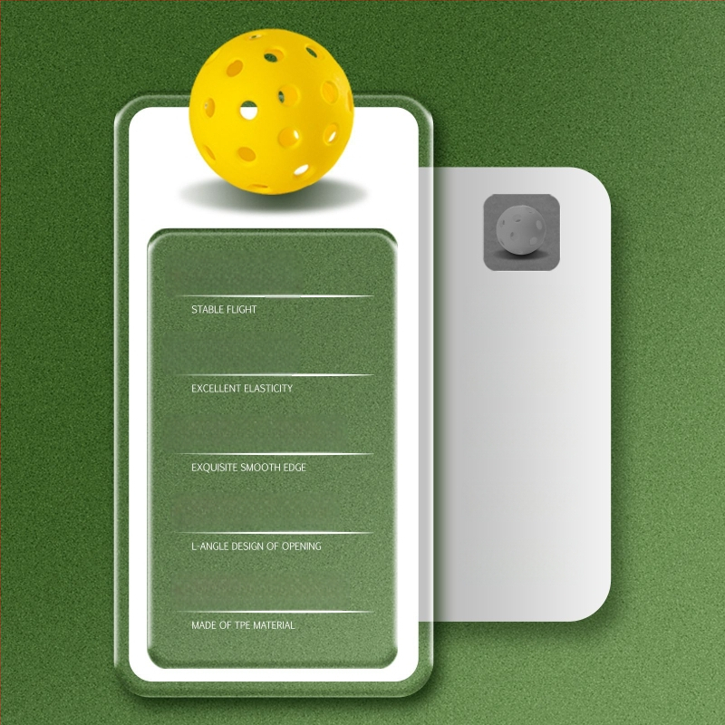 Iekštelpu pickleball bumbu komplekts – 26/40 caurumu, TPE/PE materiāls, viengabala rotomoldēta konstrukcija