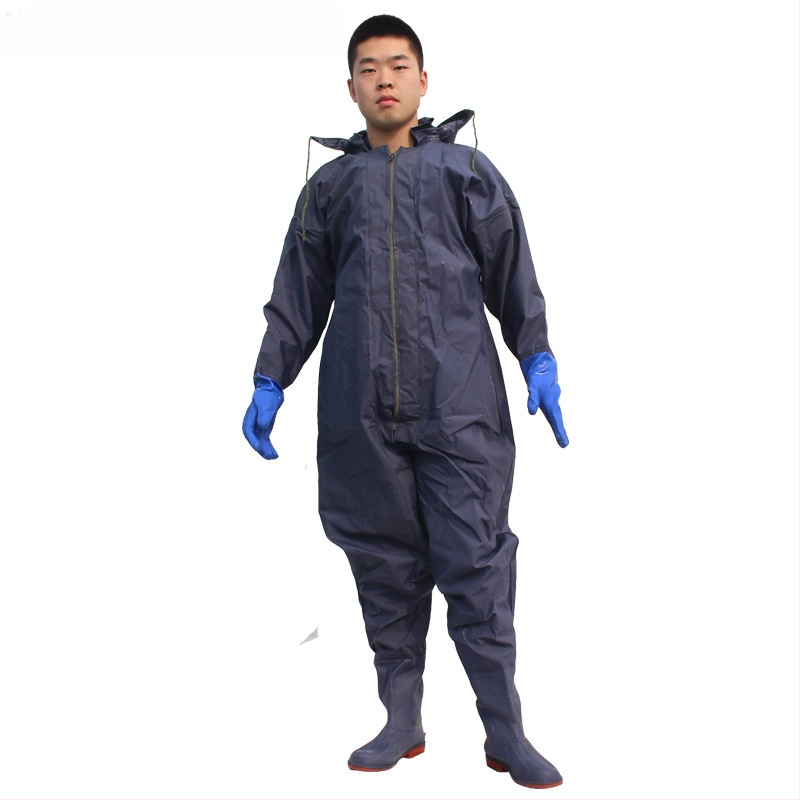 Viso kūno vandeniams wading kelnes žvejybai – PVC megztas medžiagos, greitai džiūsta, atsparios dėvėjimui, vėjo atsparios, atsparios rūgštims ir šarmams, modelis HXE009