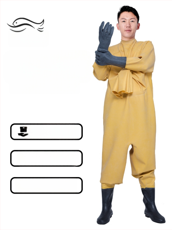 Guminės žvejybos kelnės, pilnas kūno dengimas, 0 kiščių, be gelbėjimosi liemenės