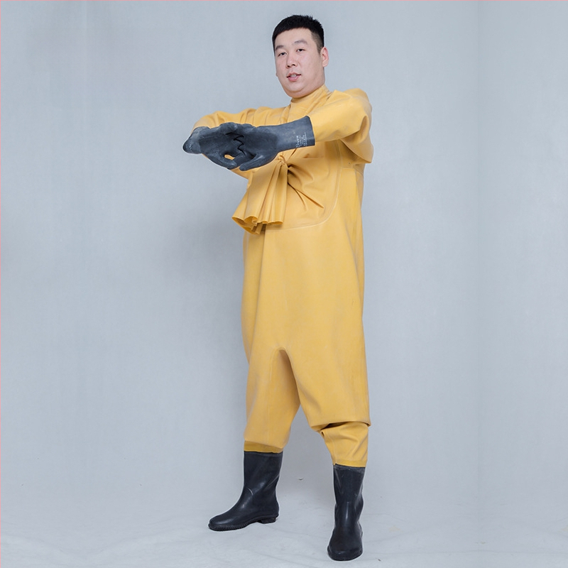 Guminės žvejybos kelnės, pilnas kūno dengimas, 0 kiščių, be gelbėjimosi liemenės