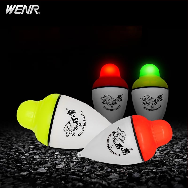 Vertikālais zvejas plūdītājs ar gaismas indikatoru uz ķerienu un nakts signālu (Plastmasas korpuss; Vienmēr ieslēgts, ja baro; Indikators uz ķērienu)