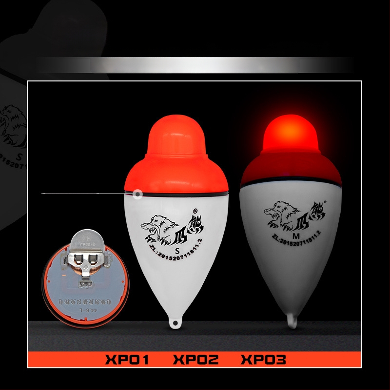 Vertikālais zvejas plūdītājs ar gaismas indikatoru uz ķerienu un nakts signālu (Plastmasas korpuss; Vienmēr ieslēgts, ja baro; Indikators uz ķērienu)