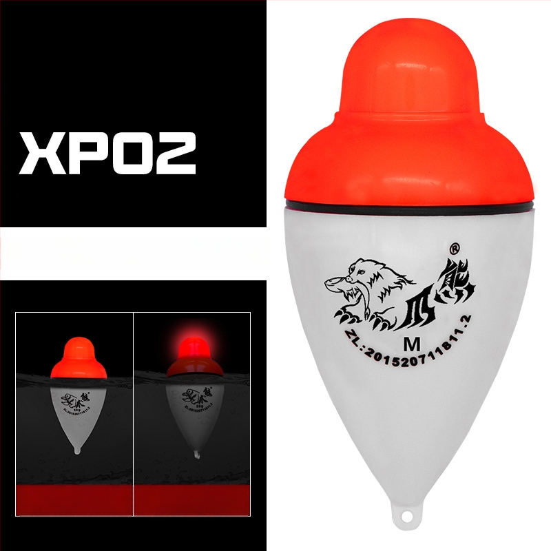 Vertikālais zvejas plūdītājs ar gaismas indikatoru uz ķerienu un nakts signālu (Plastmasas korpuss; Vienmēr ieslēgts, ja baro; Indikators uz ķērienu)