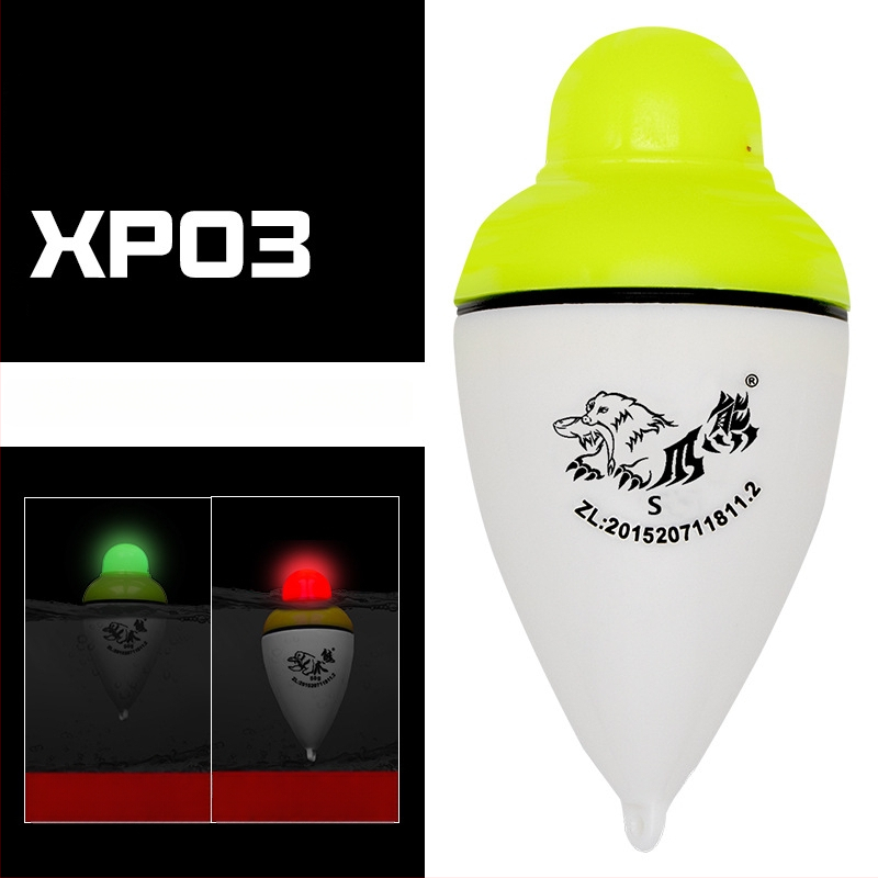 Vertikālais zvejas plūdītājs ar gaismas indikatoru uz ķerienu un nakts signālu (Plastmasas korpuss; Vienmēr ieslēgts, ja baro; Indikators uz ķērienu)