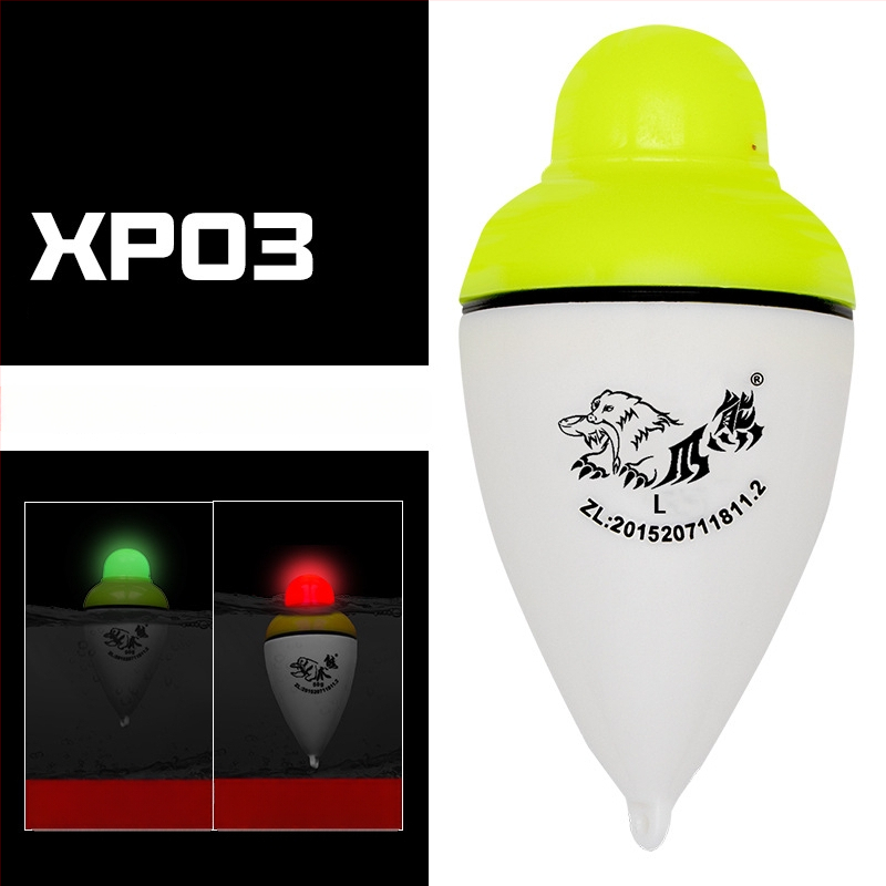 Vertikālais zvejas plūdītājs ar gaismas indikatoru uz ķerienu un nakts signālu (Plastmasas korpuss; Vienmēr ieslēgts, ja baro; Indikators uz ķērienu)