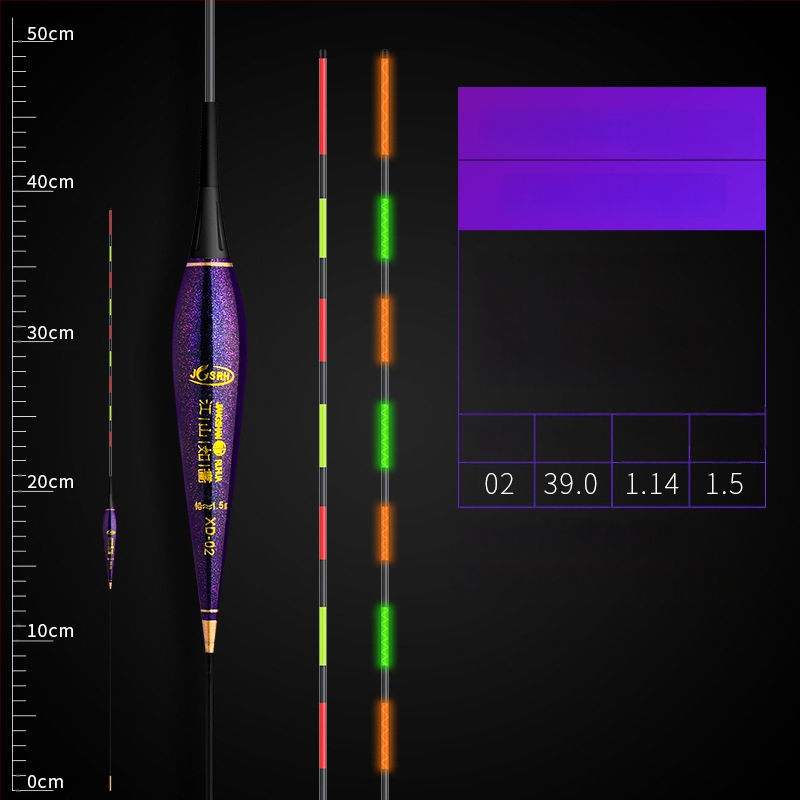 Elektronisks gaismas pludiņš makšķerēšanai – plastmasa, vertikālais straumes, zīmols Picturesque Scenery