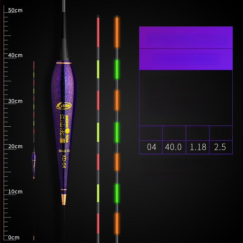 Elektronisks gaismas pludiņš makšķerēšanai – plastmasa, vertikālais straumes, zīmols Picturesque Scenery