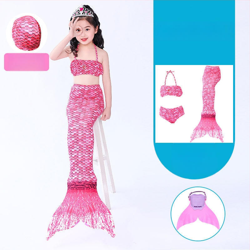 Mergaitėms undinės uodegos princesės suknelė ir maudymosi komplektas • Audinys: nailonas • Vinylon 96–100% • Įdaila polipropilenas 96–100%