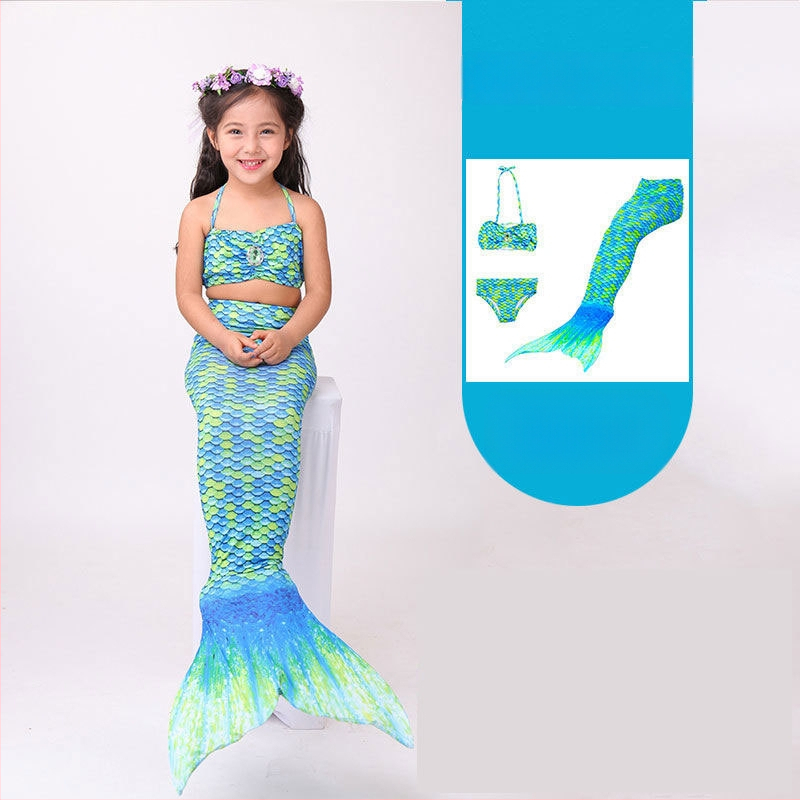 Mergaitėms undinės uodegos princesės suknelė ir maudymosi komplektas • Audinys: nailonas • Vinylon 96–100% • Įdaila polipropilenas 96–100%