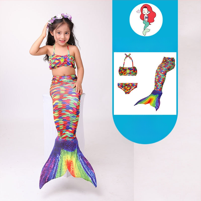 Mergaitėms undinės uodegos princesės suknelė ir maudymosi komplektas • Audinys: nailonas • Vinylon 96–100% • Įdaila polipropilenas 96–100%