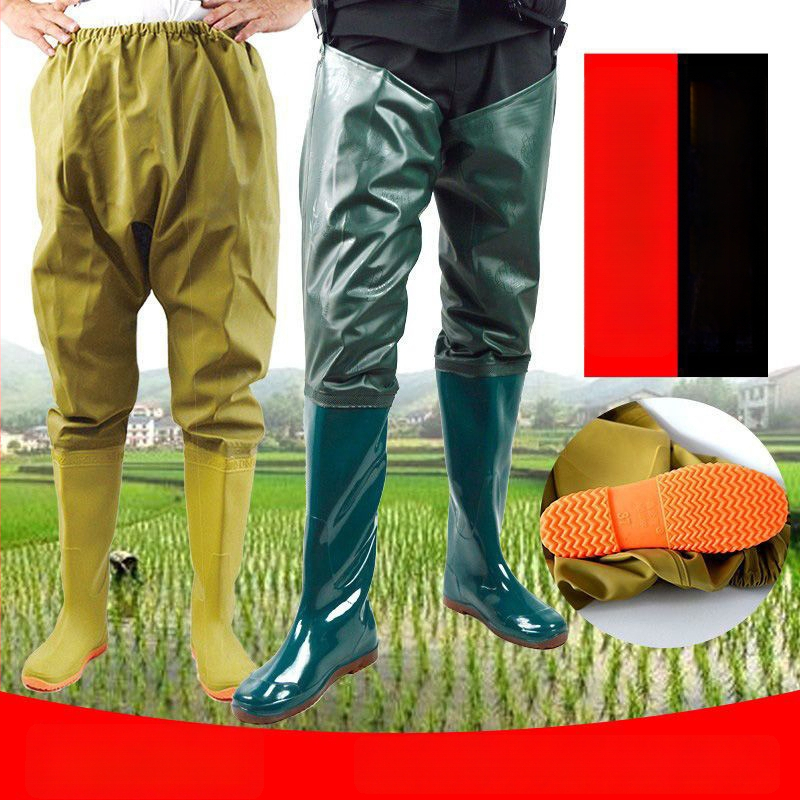 Unisex vihmajalatsid kõrge toruga, pealmine osa puuvillane, PVC talla, libisemiskindlad