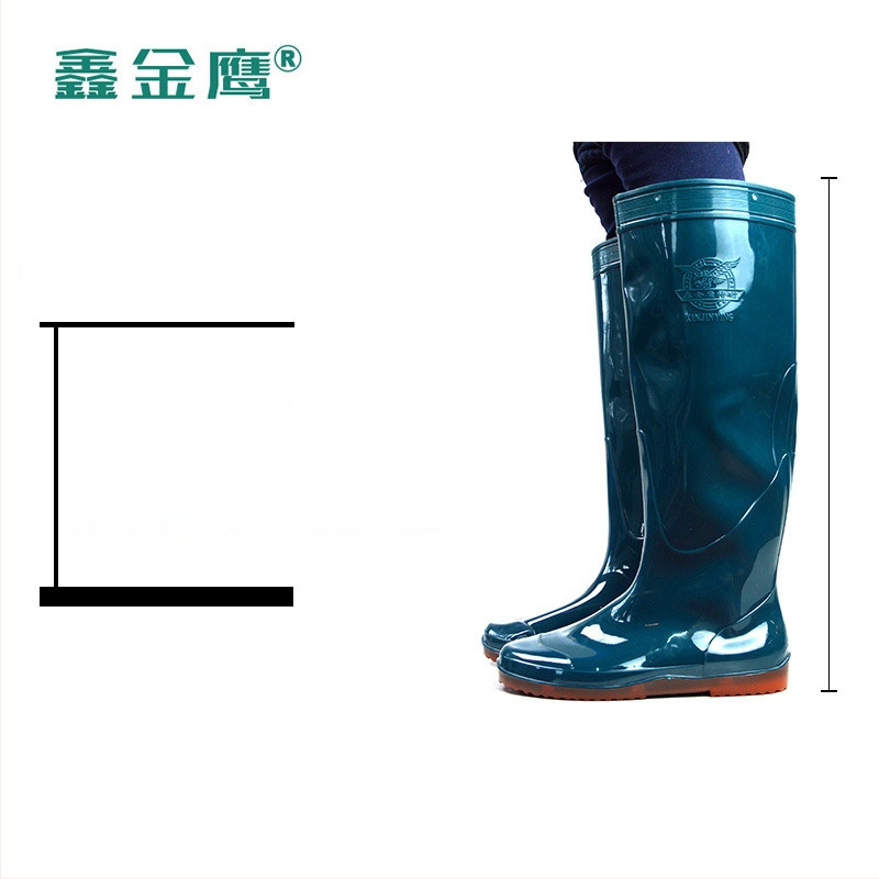 Unisex vihmajalatsid kõrge toruga, pealmine osa puuvillane, PVC talla, libisemiskindlad