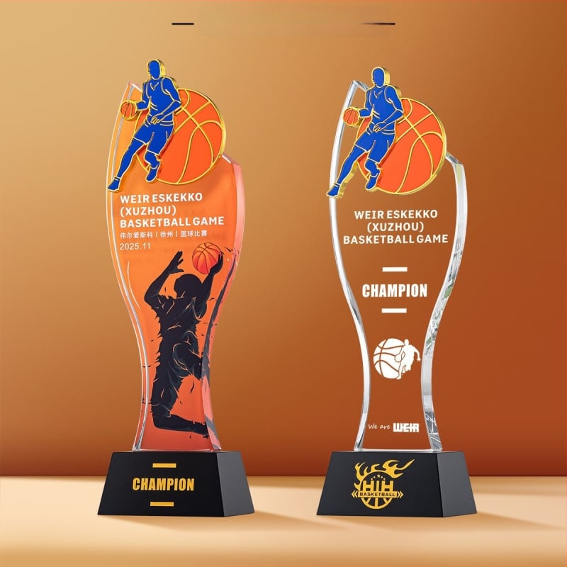Αθλητικό κρυστάλλινο τρόπαιο με προσαρμοζόμενο λογότυπο, βάρος περίπου 1 κιλό, Hanghao
