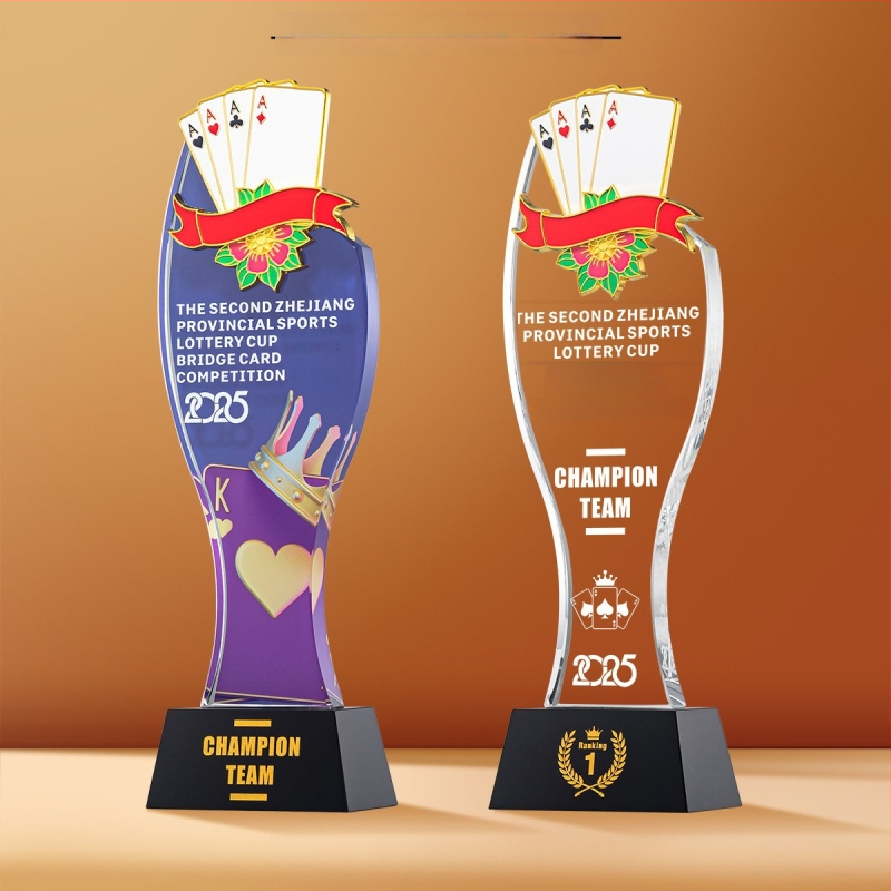 Αθλητικό κρυστάλλινο τρόπαιο με προσαρμοζόμενο λογότυπο, βάρος περίπου 1 κιλό, Hanghao