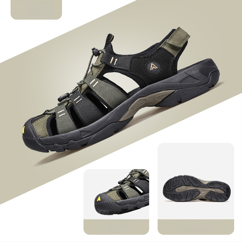 Ūdens taku kurpes ar Velcro aizdari, pretslīdēšanas zole, augšdaļa no neilona un ādas, sietuiekšpuse, zems profils