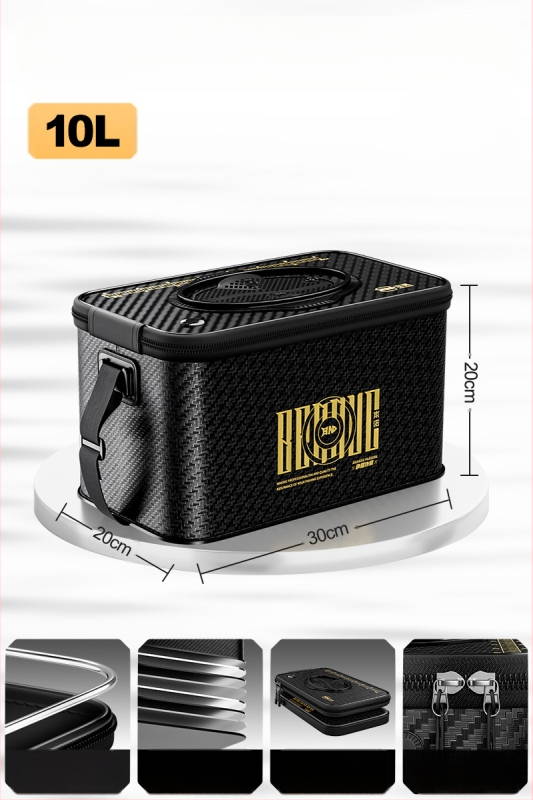 Dzīvu zivju spainis makšķerēšanai, salokāms, cieta korpusa EVA materiāls