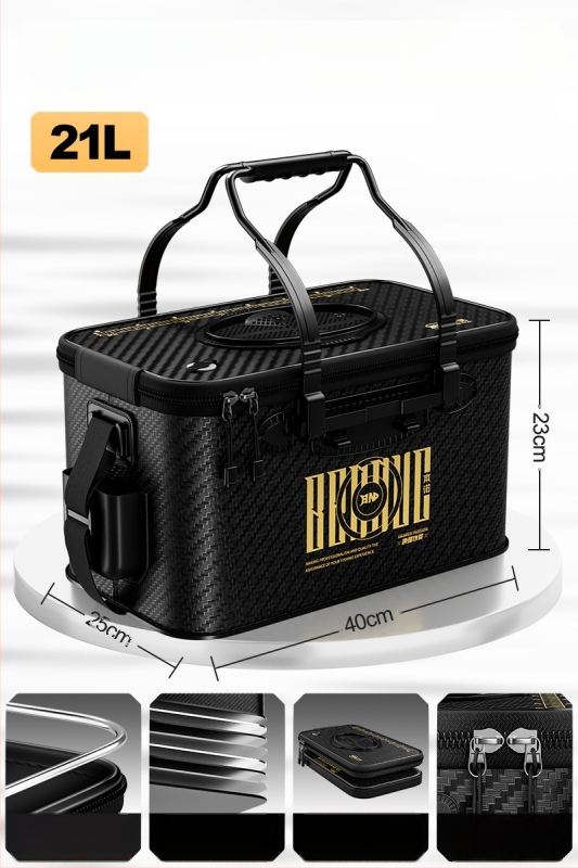 Dzīvu zivju spainis makšķerēšanai, salokāms, cieta korpusa EVA materiāls