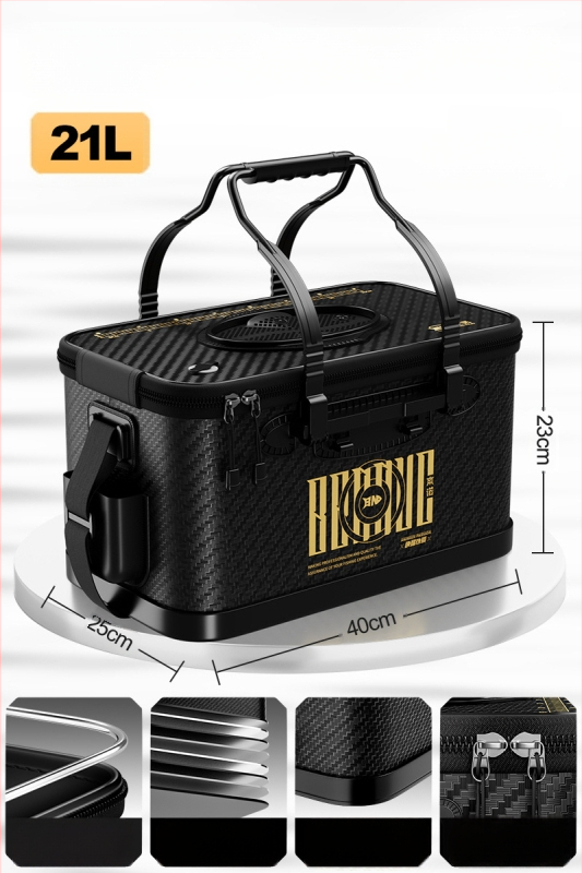 Dzīvu zivju spainis makšķerēšanai, salokāms, cieta korpusa EVA materiāls