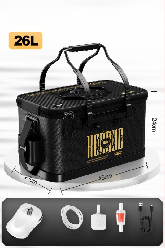 Dzīvu zivju spainis makšķerēšanai, salokāms, cieta korpusa EVA materiāls