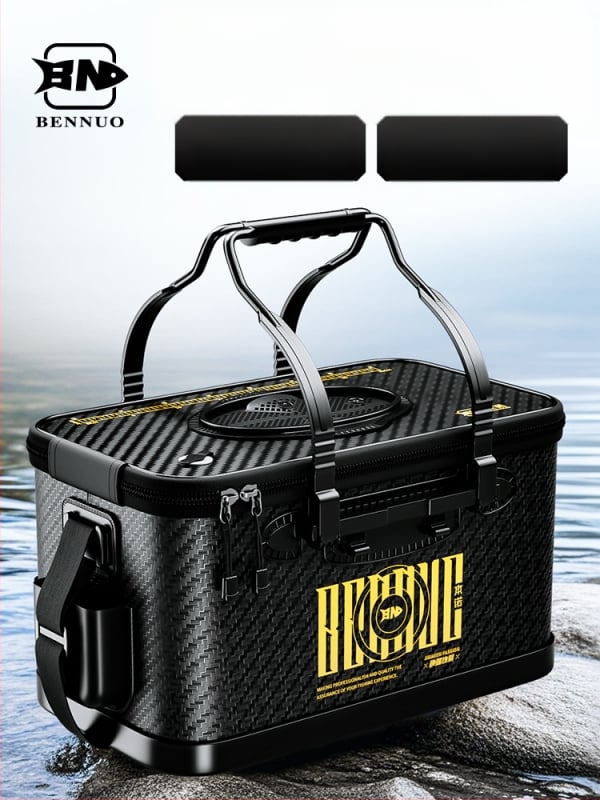 Dzīvu zivju spainis makšķerēšanai, salokāms, cieta korpusa EVA materiāls