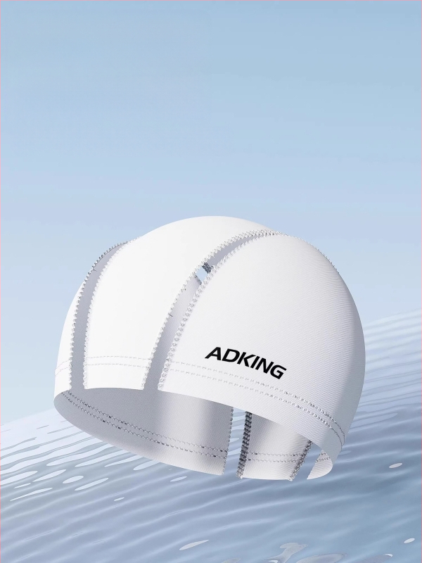 ADKING Peldcepure pieaugušajiem — ūdensizturīga, elpojoša, piemērota gariem matiem, ausu aizsardzība, spandekss-poliesters