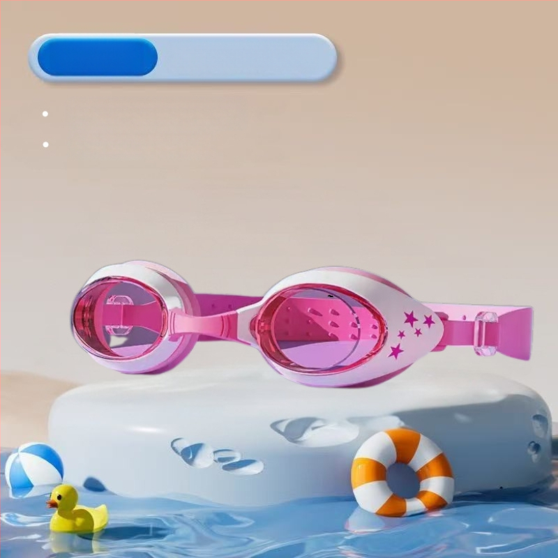 Σετ για παιδιά: καπέλο κολύμβησης από σιλικόνη και γυαλιά κολύμβησης με αντιθαμβωτικά φακοί πολυκαρβονικοί, σχέδιο καρχαρία