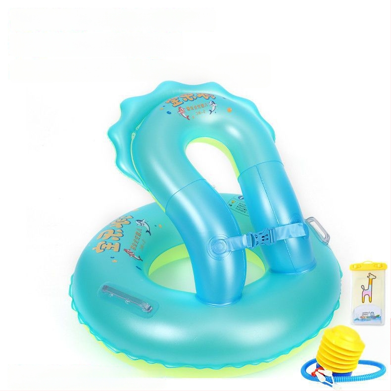 Bērnu peldēšanas riņķis ar paduses dizainu un apgāšanos aizsardzību, PVC materiāls, vienkrāsains raksts