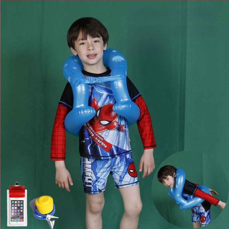 Bērnu peldēšanas riņķis ar paduses dizainu un apgāšanos aizsardzību, PVC materiāls, vienkrāsains raksts