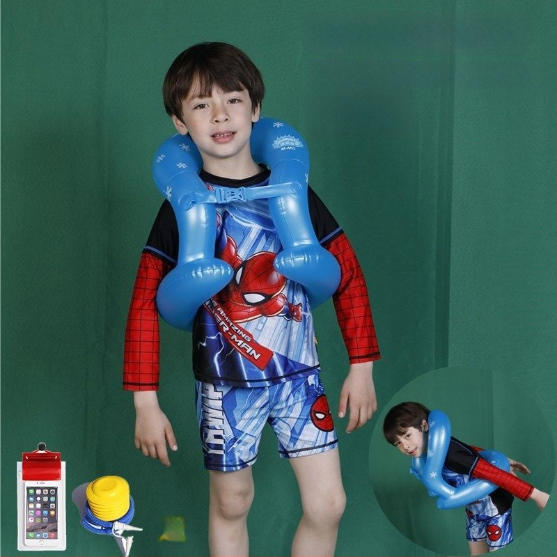 Bērnu peldēšanas riņķis ar paduses dizainu un apgāšanos aizsardzību, PVC materiāls, vienkrāsains raksts