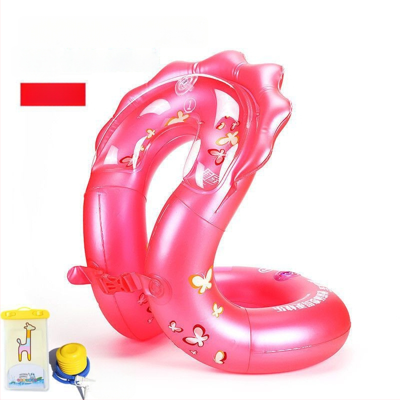 Bērnu peldēšanas riņķis ar paduses dizainu un apgāšanos aizsardzību, PVC materiāls, vienkrāsains raksts