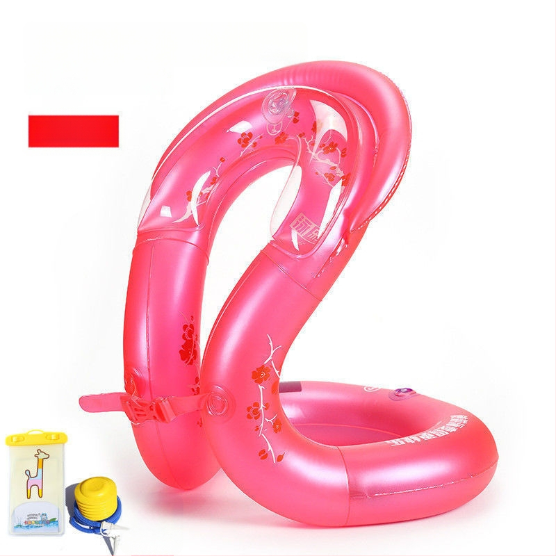 Bērnu peldēšanas riņķis ar paduses dizainu un apgāšanos aizsardzību, PVC materiāls, vienkrāsains raksts