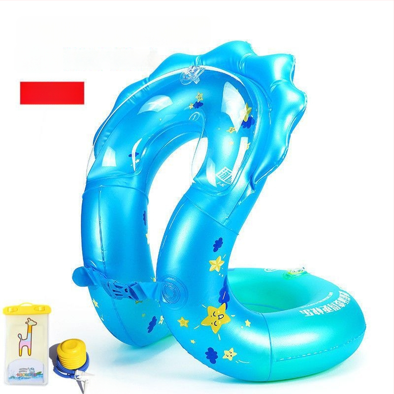 Bērnu peldēšanas riņķis ar paduses dizainu un apgāšanos aizsardzību, PVC materiāls, vienkrāsains raksts