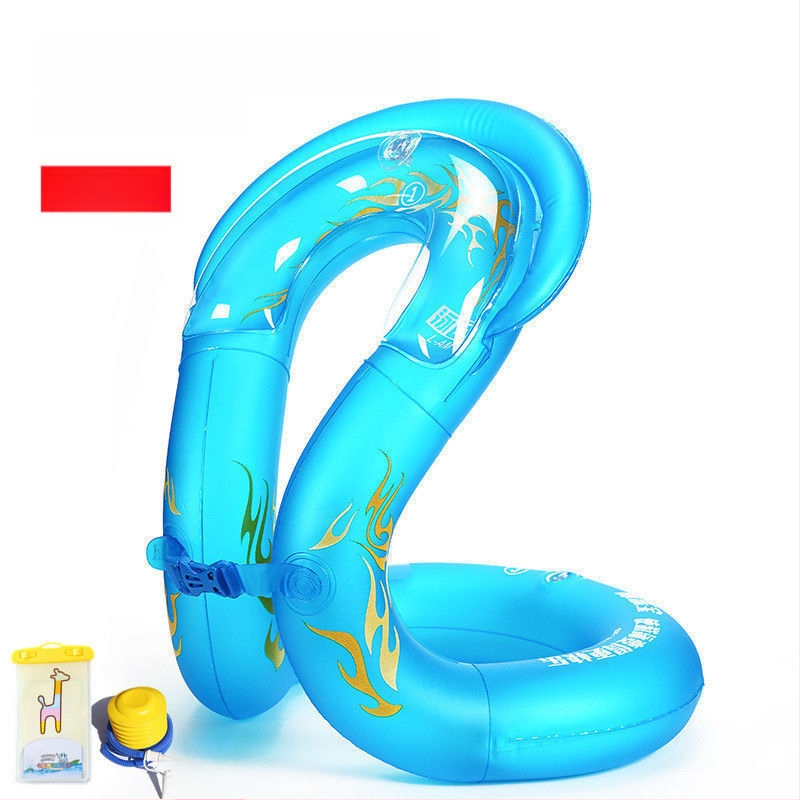 Bērnu peldēšanas riņķis ar paduses dizainu un apgāšanos aizsardzību, PVC materiāls, vienkrāsains raksts