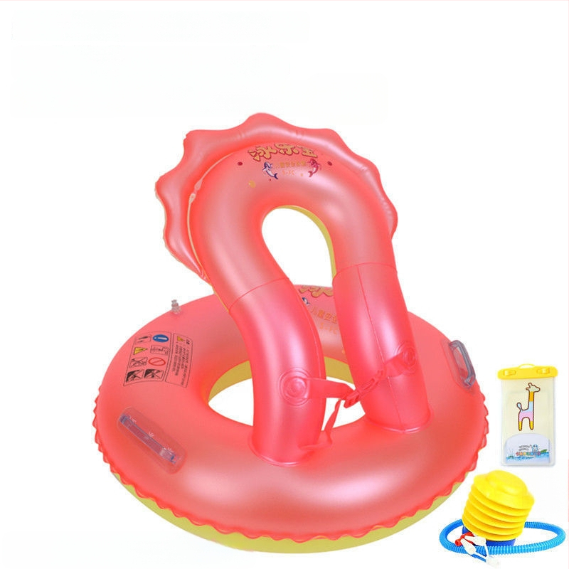 Bērnu peldēšanas riņķis ar paduses dizainu un apgāšanos aizsardzību, PVC materiāls, vienkrāsains raksts