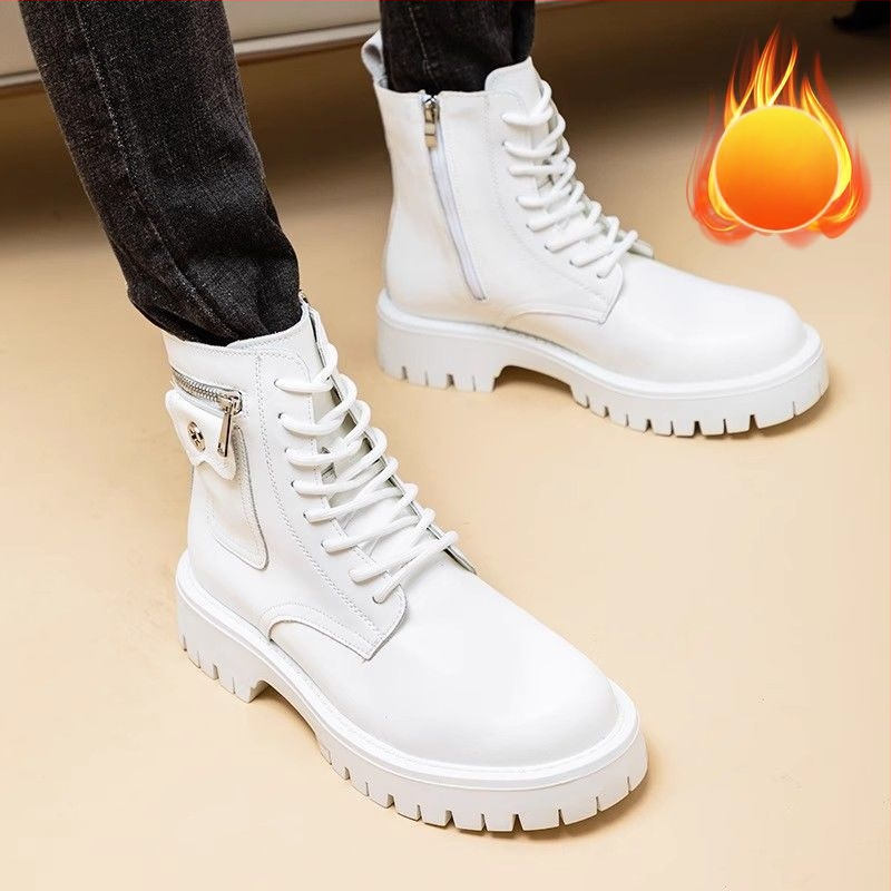 Muške Martin čizme, britanskog stila, gornji dio od mikrovlaknaste kože, flis podstava, debeli gumeni potplat