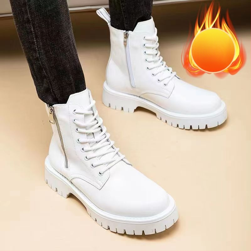 Muške Martin čizme, britanskog stila, gornji dio od mikrovlaknaste kože, flis podstava, debeli gumeni potplat