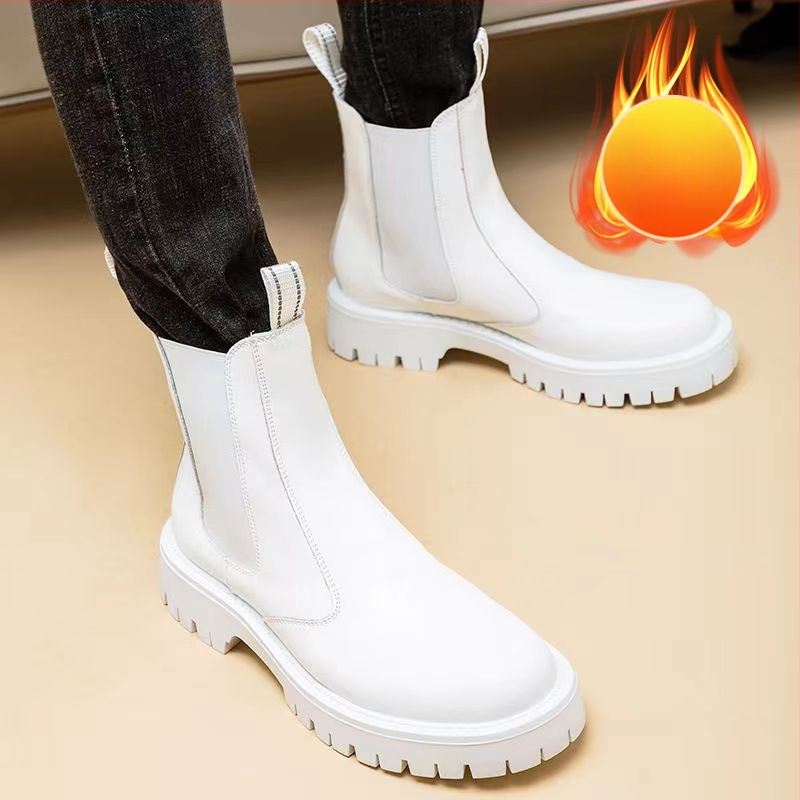 Muške Martin čizme, britanskog stila, gornji dio od mikrovlaknaste kože, flis podstava, debeli gumeni potplat